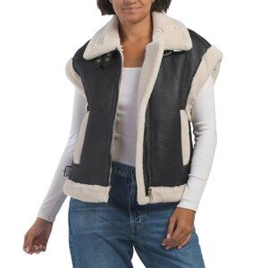 BLANK NYC Black Workit Sherpa Vest